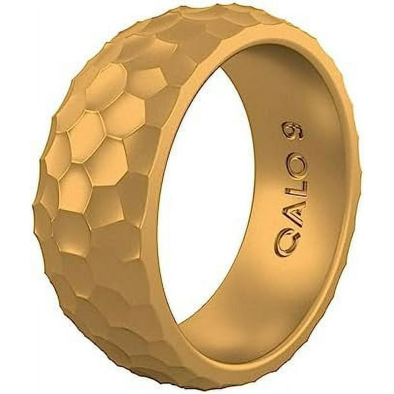 QALO Men's Forged Rubber Silicone Ring, Rubber Wedding Band