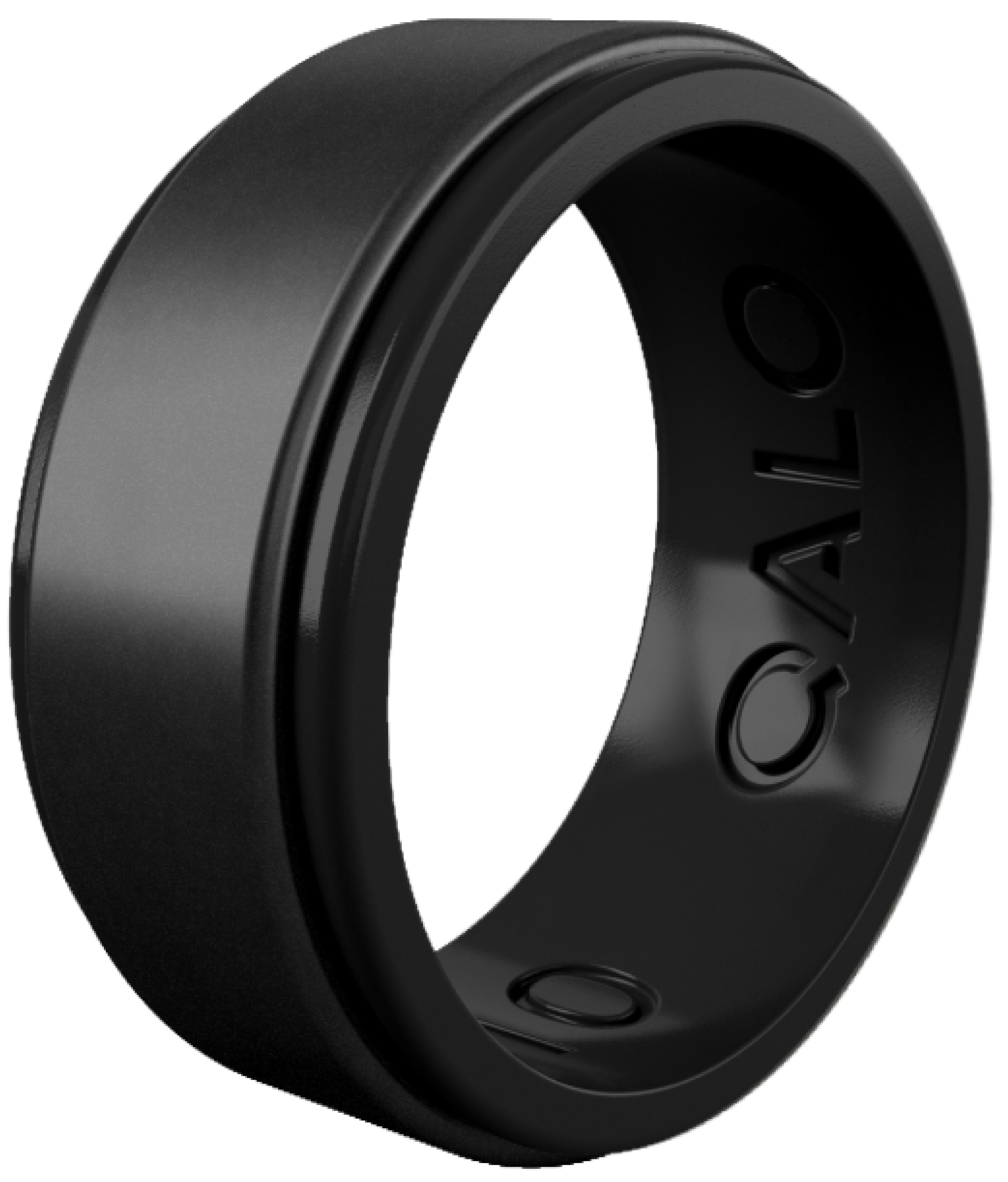 QALO Step Edge Men's Silicone Ring - Breathable & Durable Wedding ...