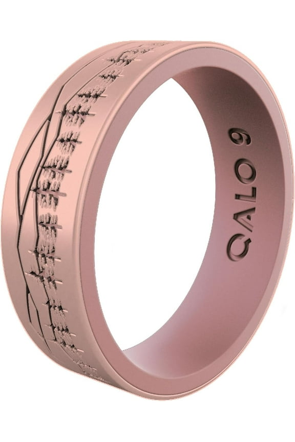 Men's Rubber Silicone Ring, Wild Catch Strata, Silicone Rubber Wedding Band, Breathable, Durable Rubber Wedding Ring for Men, 9mm Wide 1.85mm Thick, Multi Sizes