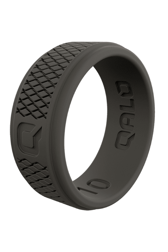Mens Dark Grey Crosshatch Q2X Ring Size 11