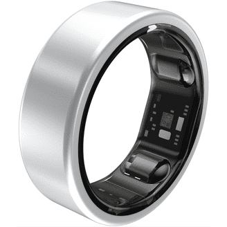 Oura Ring 4, Brushed Silver, Size 12, Smart Wearable, Sleep