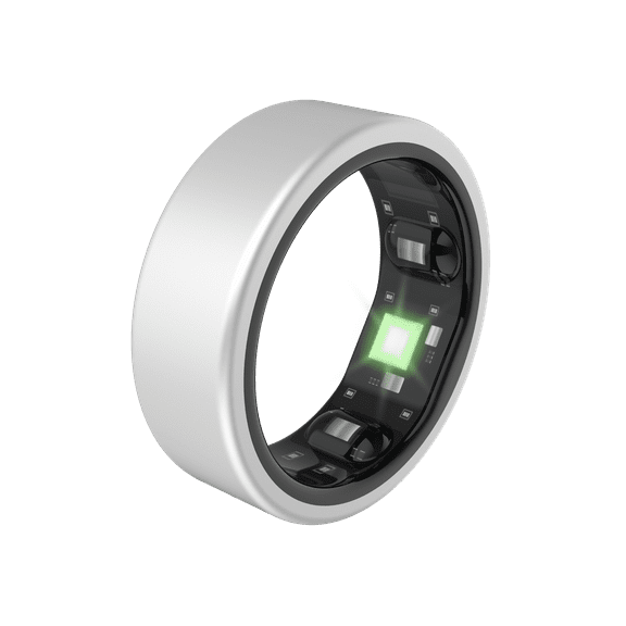 QALO QRNT Smart Ring, Size 07, Sleep/Heart Rate/Movement Tracker, Matte Silver, Unisex