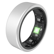 QALO QRNT Smart Ring, Size 08, Sleep/Heart Rate/Movement Tracker, Matte Silver, Unisex