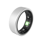 QALO Unisex QRNT Matte Silver Smart Ring Size 09