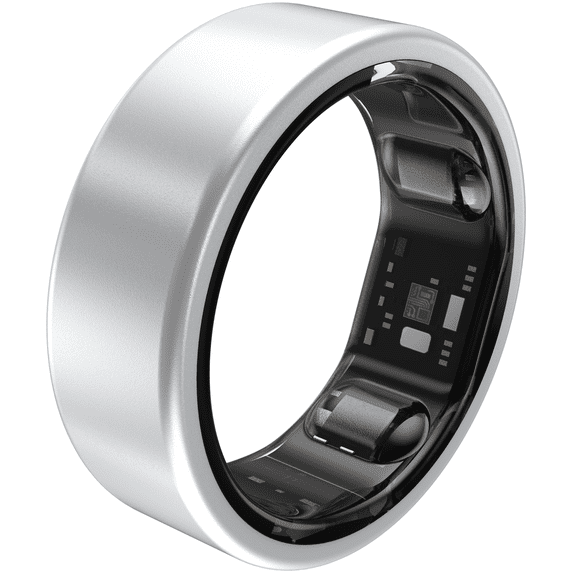 QALO QRNT Smart Ring, Size 12, Sleep/Heart Rate/Movement Tracker, Matte Silver, Unisex