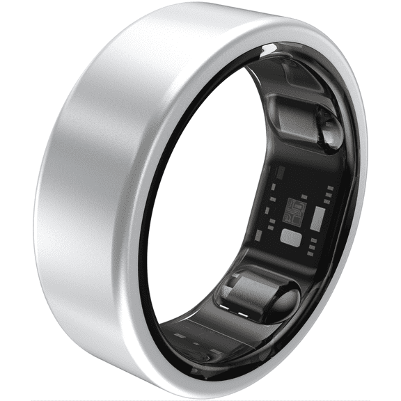Open Box QALO Smart Ring - Silver Size 7 - No Subscription Fee - Sleep, Heart Rate, Movement, HRV, Women's Health Tracker - Size Before You Buy, Android & iOS Compatible