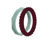 QALO Standard Women's Fall Flora Stackable Silicone Ring Collection Size 05