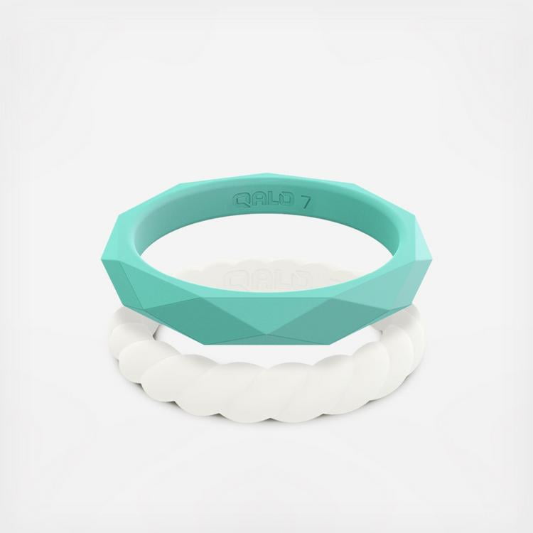 QALO Standard Womens Stackable Silicone Ring Collection G Size 08