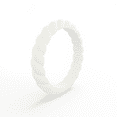 thumbnail image 1 of QALO Women's Classic Stackable Twist Durable Silicone Ring, White, Size 6, 1 of 7