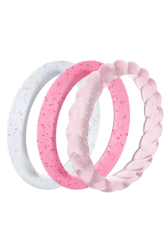 Women's Pink Prism 3 Stack Stackables Silicone Ring Size 06
