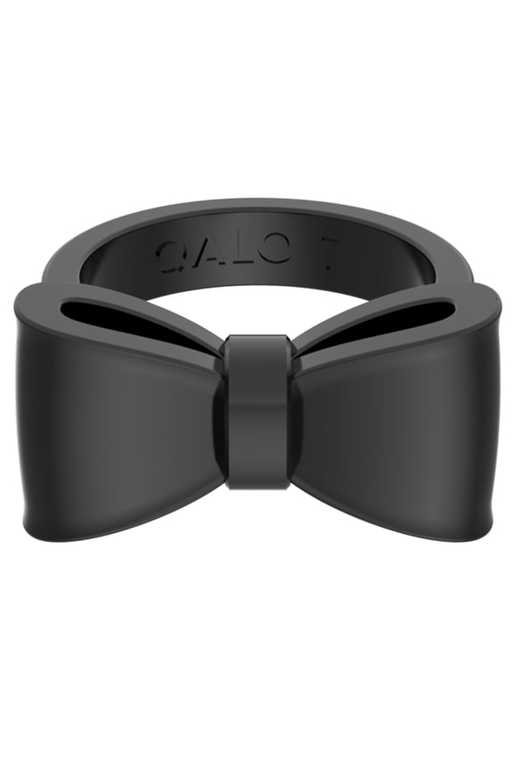 Women's Rubber Silicone Ring - Black Bow Ring Size 05