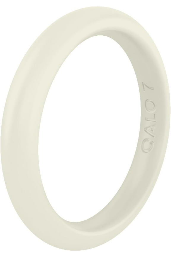 Women's Rubber Silicone Ring, Classic Stackable Rubber Wedding Band, Breathable, Durable Engagement Silicone Ring, 3mm Wide 2mm Thick, Sand, Size 10