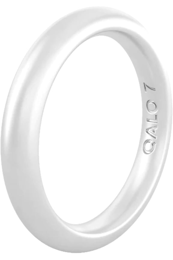 Women's Rubber Silicone Ring, Classic Stackable Rubber Wedding Band, Breathable, Durable Engagement Silicone Ring, 3mm Wide 2mm Thick, Silver, Size 9