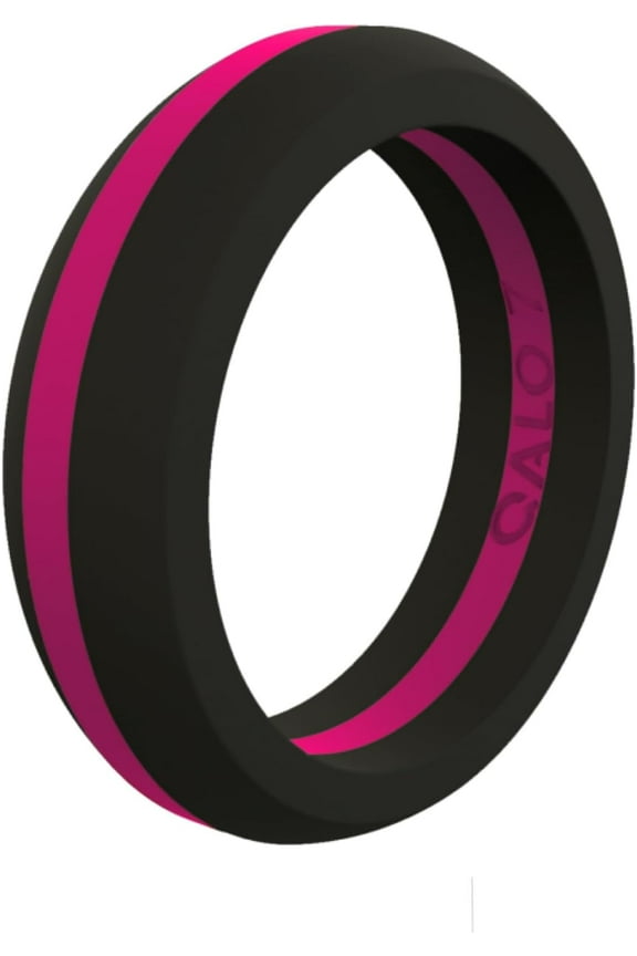 Women's Rubber Silicone Ring, Folds of Honor Stars Forever Strata Rubber Wedding Band, Breathable, Durable Engagement Silicone Ring, 6mm Wide 1.85mm Thick, Multisizes