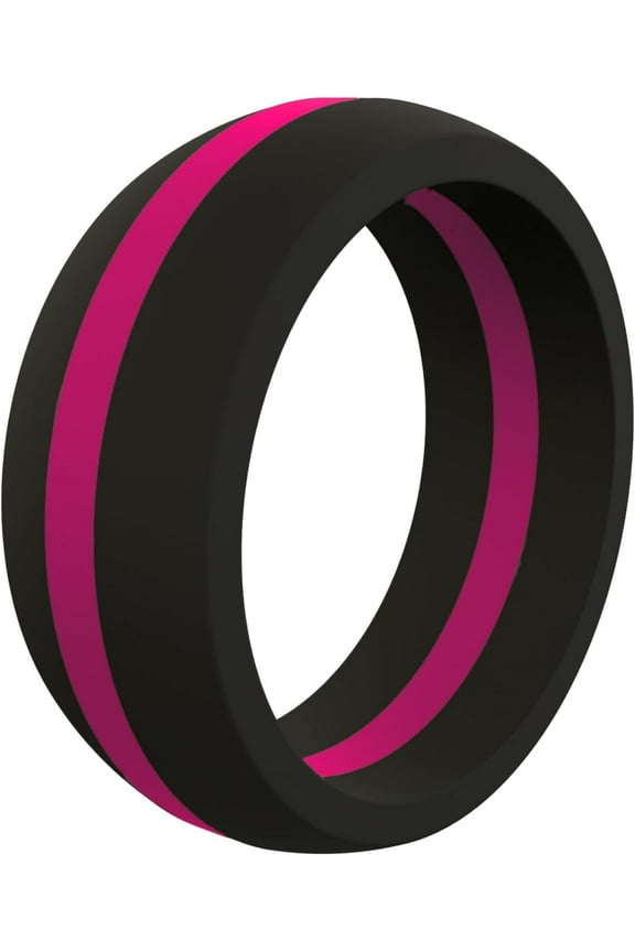 Women's Rubber Silicone Ring, Serene Rubber Wedding Band, Breathable, Durable Engagement Silicone Ring, 6mm Wide 1.8mm Thick, Multi Colors & Sizes