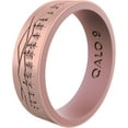 thumbnail image 1 of QALO Women's Rubber Silicone Ring, Smoky Mountains Strata, Silicone Rubber Wedding Band, Breathable, Durable Wedding Ring for Women, 6mm Wide 1.85mm Thick, Rose Gold & Mauve, Size 7, 1 of 5