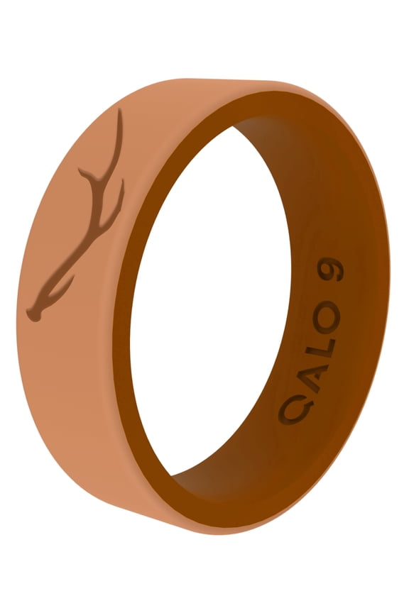 Women's Rubber Silicone Ring - Suede/Brown Antler Strata Size 06
