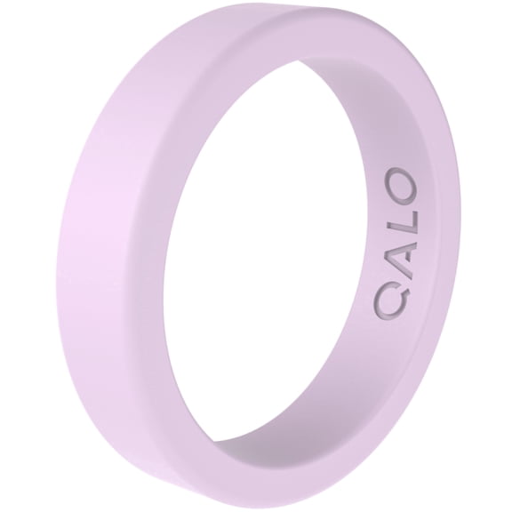 QALO Women's Stackable Rubber Silicone Ring - Dusty Lilac Smooth Size 08