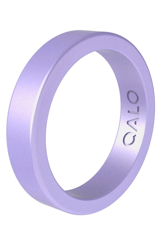 Women's Stackable Rubber Silicone Ring - Pearlized Lavender Smooth Ring Size 08
