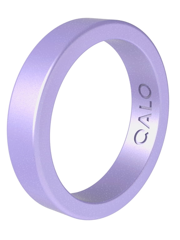 Women's Stackable Rubber Silicone Ring - Pearlized Lavender Smooth Ring Size 09