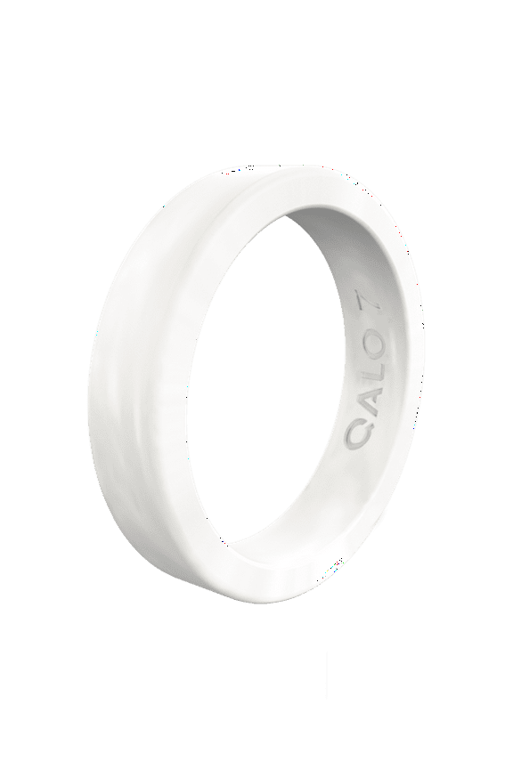 Womens Pearl Smooth Stackable Silicone Ring Size 08