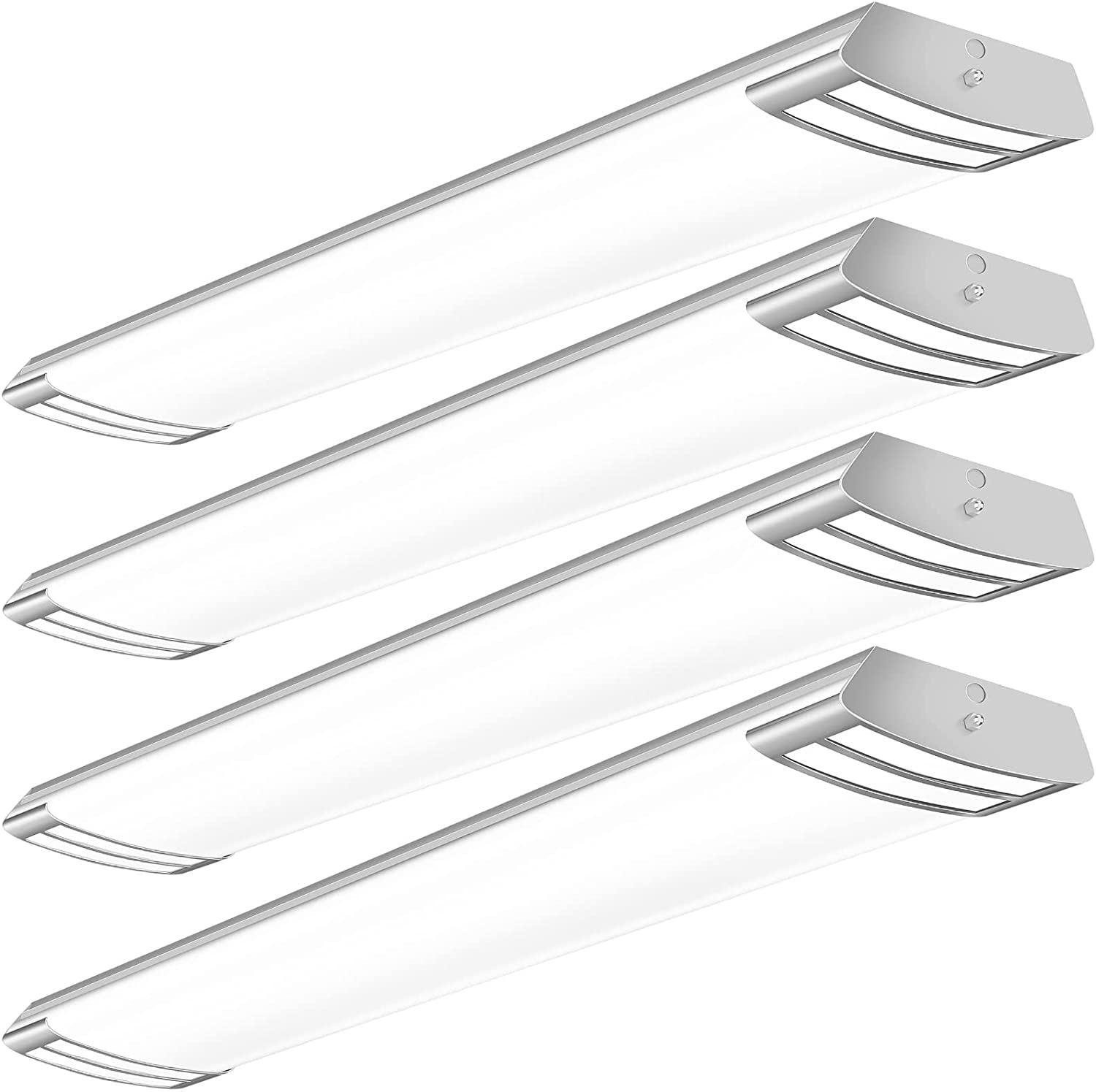 QAM 4FT LED Flush Mount Puff Lights, 40W 4500LM Linear Light, 5000K