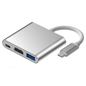 QAOlDH 3 in 1 Type-C to HDMI-compatible USB 3.0 USB-C Adapter Hub HDTV-Cable-Conve
