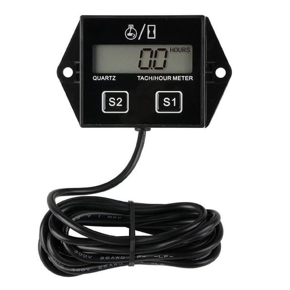QAOlDH Digital Tach Hour Meter Tachometer Gauge Fit For Gas Engines3
