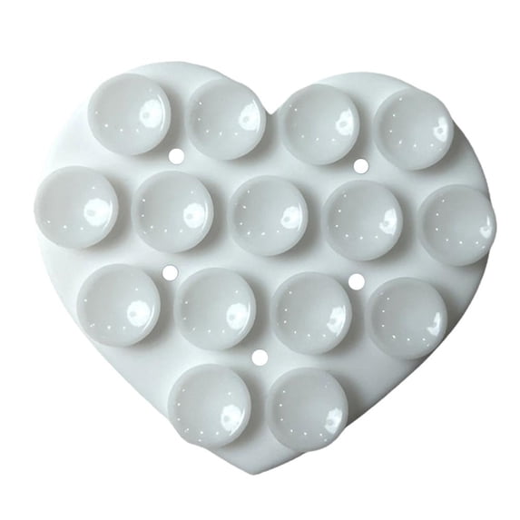 QAOlDH TPALPKT Sile Suction one Case Mot Heart Shape Double Sided one Suction Holder Suction Cup one Holder Sile Cup Mat Hands Fr Mobile Holder Accory for Selfies and Vid
