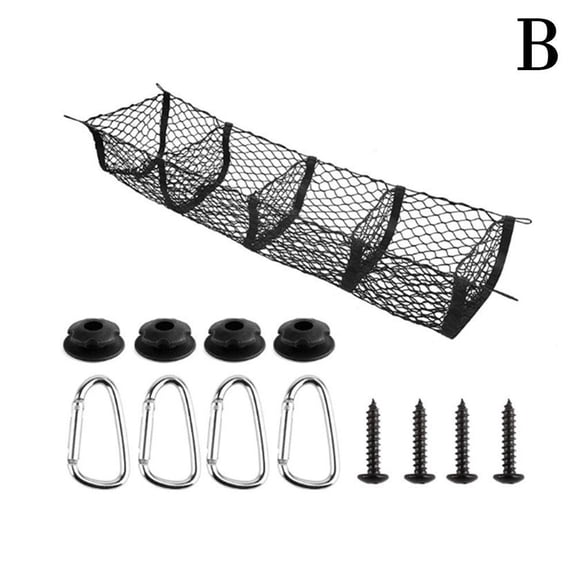 QAOlDH Trunk Bed 3 Pocket Envelope Style Organizer Cargo Net For Cybertruck Accessories