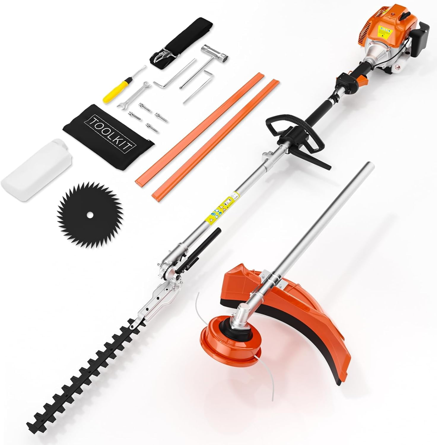 QAQ 52cc Gas Powered Weed Eater,3 in 1 Gas Hedge Trimmer, Gas Weed Wacker,Weed Eater,String Trimmer,Multi Functional Garden Trimming Tools for Tree Trimming Branch Brush Cutter Lawn Edger