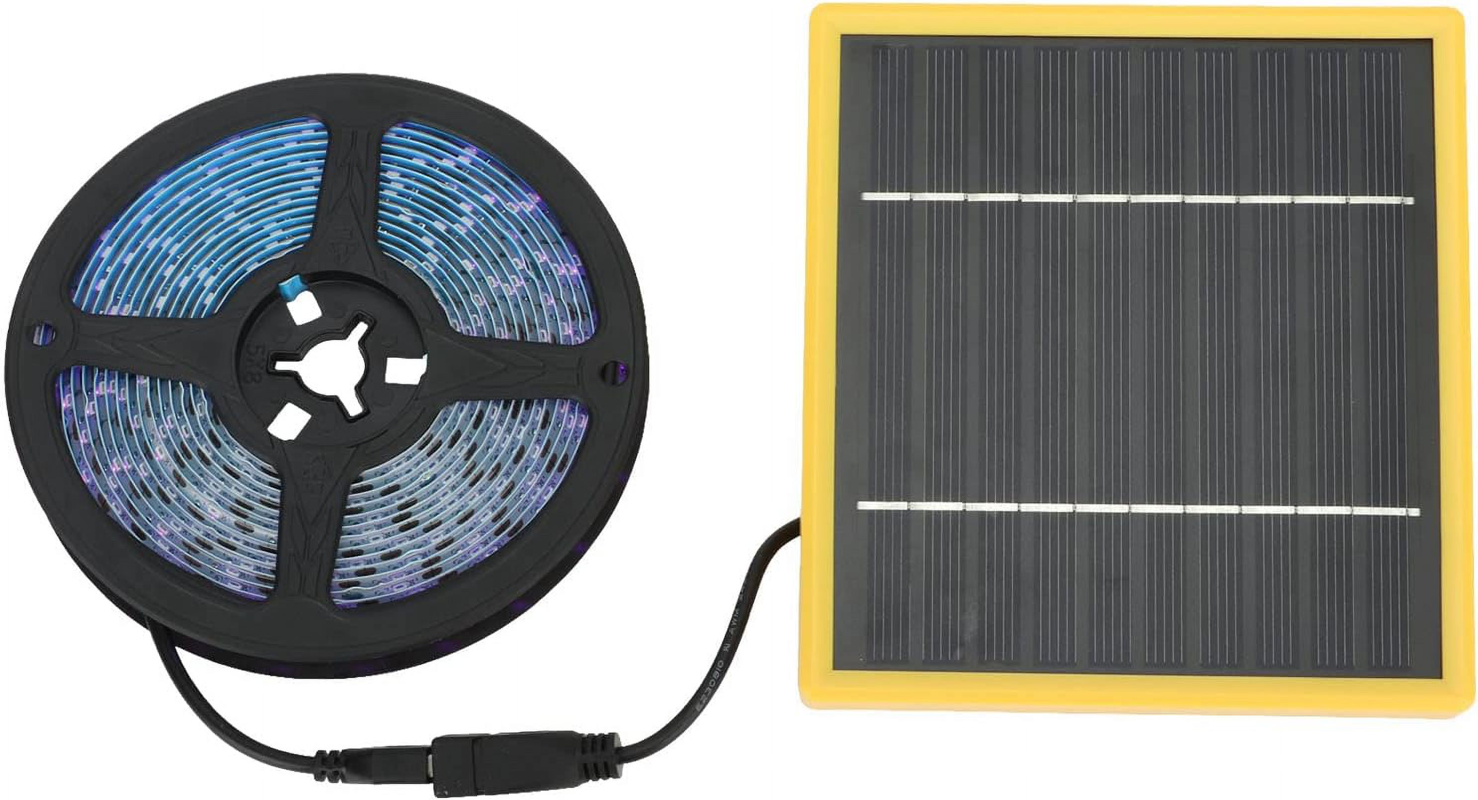QAQ-Solar Plant Grow Light Strip, 5W Solar Powered LED Plant Growing Lamp with Solar Panel Fast Heat Dissipation, Full Spectrum Plant Light for Outdoor Indoor Garden Greenhouse Potted**
