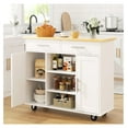 QAQA 40" Kitchen Island Cart Furniture cart on Wheels with Storage