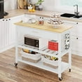 QAQA Kitchen Island Cart cart on Wheels with ，Rolling Portable Dining