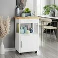 QAQA Kitchen Island Cart cart on Wheels with ，Rolling Portable Dining