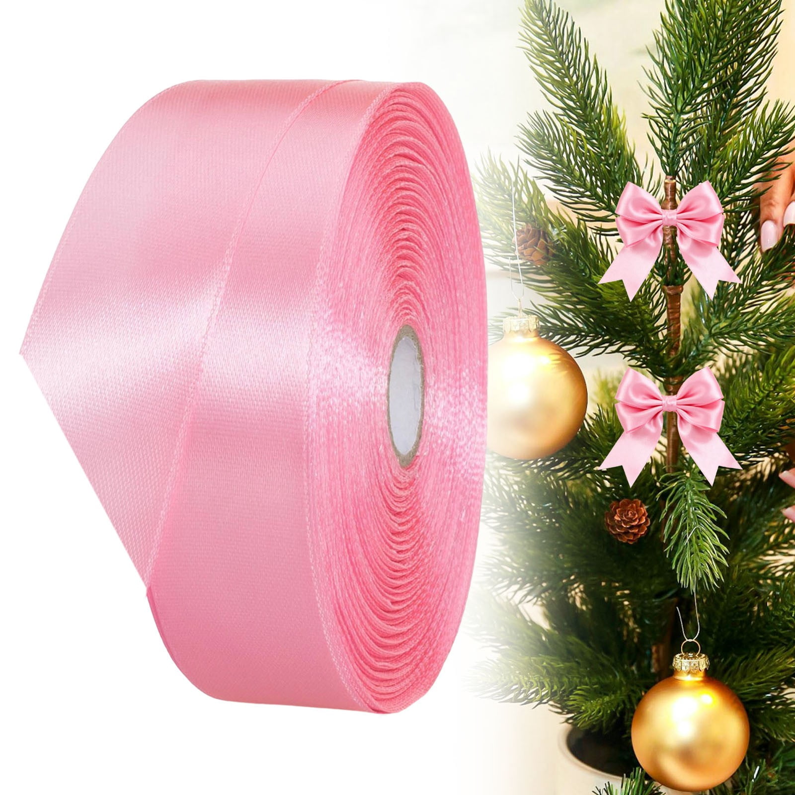 QAQuu 24 Yards Satin Ribbon, 1 Inch Fabric Ribbons for Gift Wrapping ...
