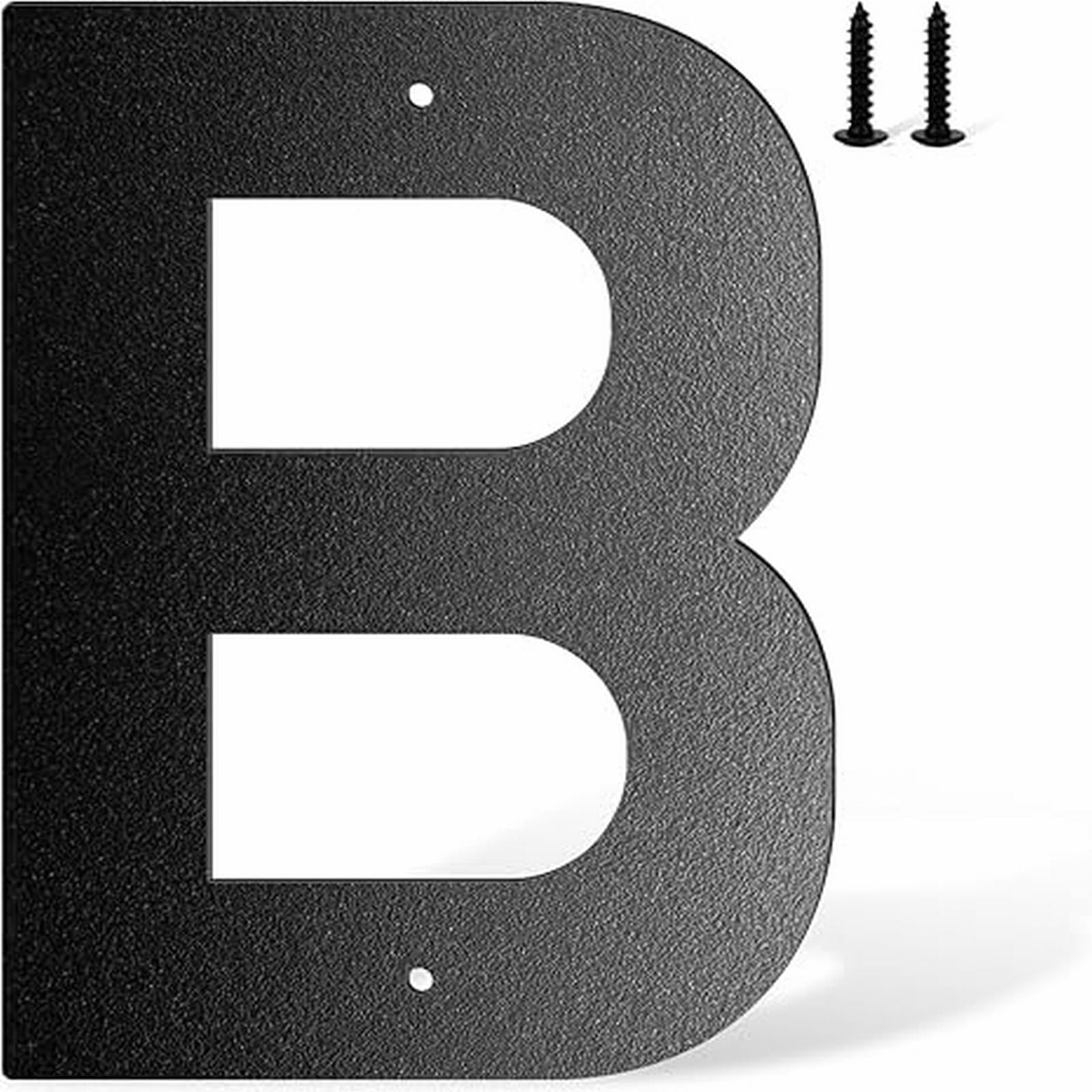 6 Inch Black Metal Floating House Letter B