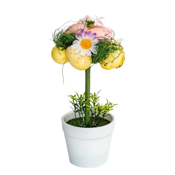 QAQuu Easter Egg Planter Creative Egg Flower Pot Outdoor Garden Decor