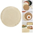 thumbnail image 1 of QAQuu Fall Round Placemats, Natural Woven Washable Table Mats, Heat Resistant Boho Place Mats for Fall Kitchen Dining Home Farmhouse Thanksgiving Christmas Decorations, 15 Inch, Beige, 1 of 9