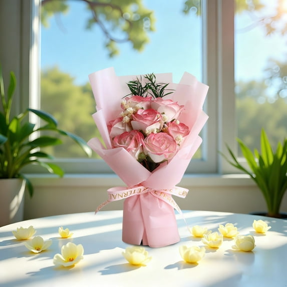 QAQuu The Rose Bouquet Is Given To Lovers, Relatives And Friends, It Is A Deep Commitment That Can Be Treasured for A Long Time, Valentines Day Decorations