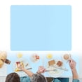 thumbnail image 1 of QAQuu Silicone Placemat, Food Grade Heat-Resistant Non Slip Placemats, Waterproof Stain Resistant Table Mats for Dining Table, Washable Place Mats, Kitchen Counter Mat, 15.8" x 11.8", Blue, 1 of 9