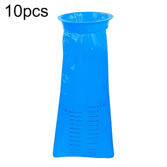 QARUN 10 Pack Vomit Bags 1000ml Emesis Bags Leak Proof Portable Disposable Throw Up Bags with Graduated Markings and Tie Ring for Travel Motion Sickness Car Aircraft Kids Taxi Bus Boat
