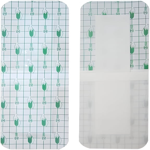 QARUN 10 Pcs Waterproof Transparent Adhesive Wound Dressing 4"x10" Waterproof Shower Protector Bandage Knee Replacement Surgery Bandage Disposable Bath Posts Self-Paste 4in x 10in