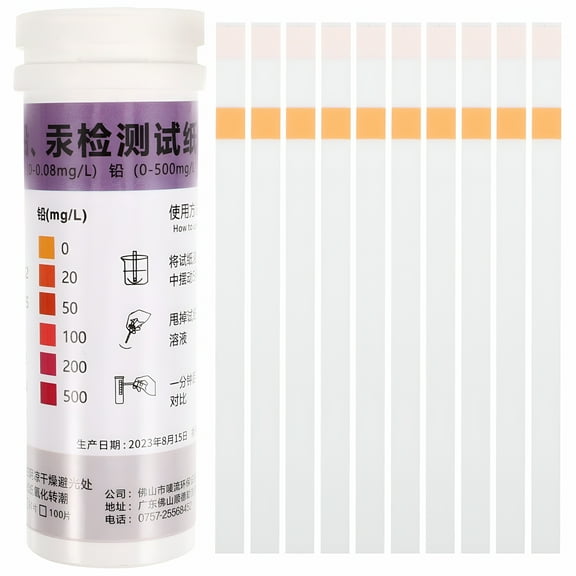 QARUN 2026 New 10Pcs Lead Detection Test Paper Household Drinking Water Heavy Metal Test Kit for Home,Kitchen,School,Lab