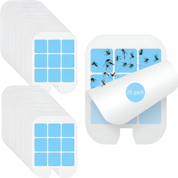 QARUN 20 Pack Refill Glue Cards for Fly Trap Refill,Applicable to Various Flying Insect Trap Models,Flying Insect Trap Refill Replacement