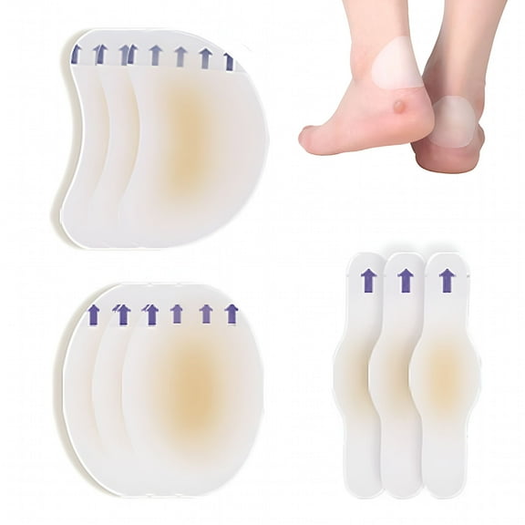 QARUN 20 Pcs Blister Plasters Invisible Hydrocolloid Gel Bandages for Fingers Toes Heel Post-Injury Care Variety Pack Shapes Multi-functional Wound Pads