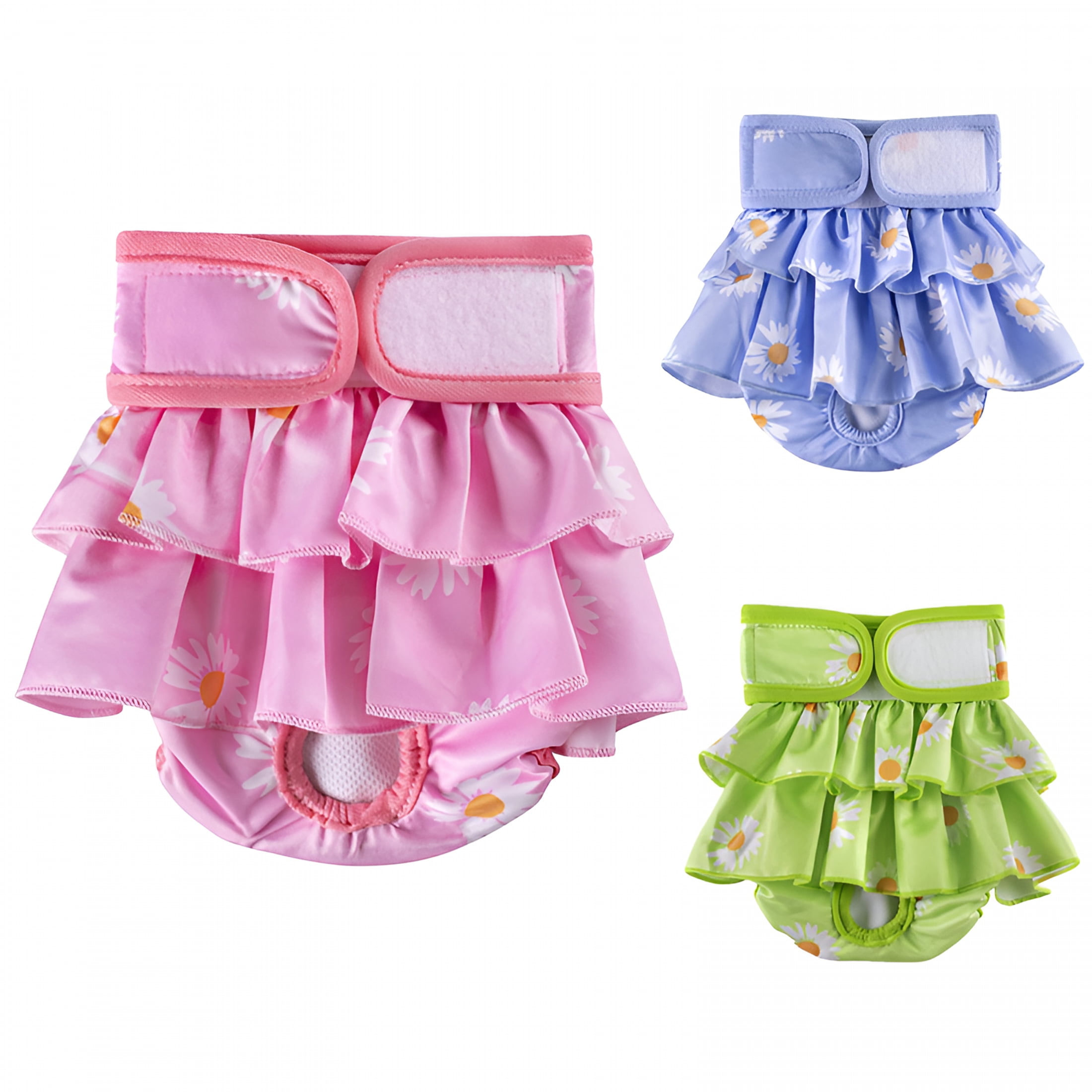 QARUN 2026 New 1/3Pcs Washable Dog Diapers, Highly Absorbent Diapers for Female Dogs, Dog Clothes for Dogs in Heat, Period, Incontinence, Or Excitable Urination