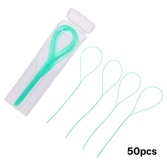 QARUN 2026 New 35 Pcs Dental Floss Threaders Simple Loop + Case for Braces Cleaning, Bridges Care, Implant Hygiene, Gum Health, Teeth Maintenance for Braces Bridges Implants