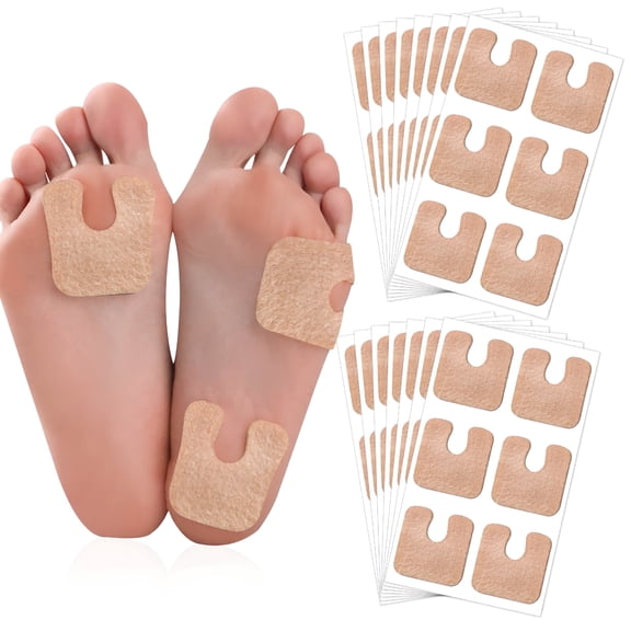 QARUN 2026 New 78 Pcs U-Shaped Corn Pads for Feet, Callus Remover for Rubbing on Shoes, Pain Relief, Corn Removers for Toes, Beige