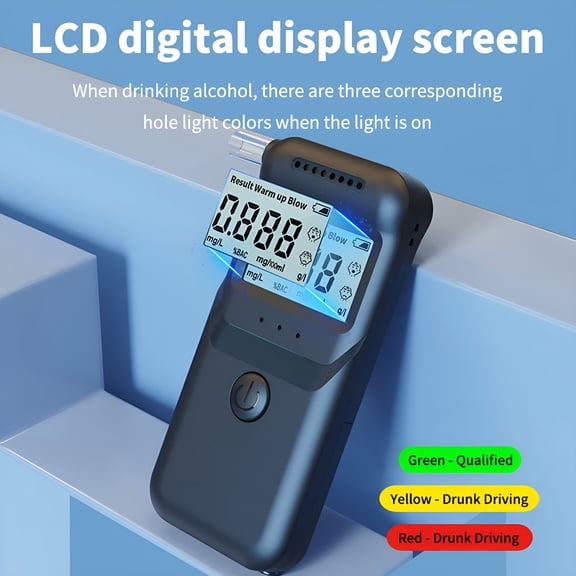 QARUN 2026 New Breathalyzer Tester with Lcd Display for Home Use Portable Breathalyzer for Personal Use for Home,Travel,Office (Without Battery)